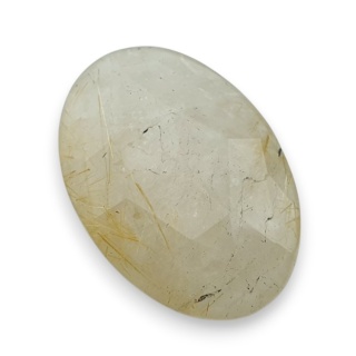 Kwarc z rutylem kaboszon fasetowany 29x21 mm nr 54