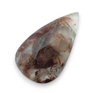 Kwarc z rutylem kaboszon fasetowany 30x18 mm nr 116