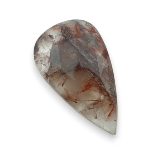 Kwarc z rutylem kaboszon fasetowany 30x18 mm nr 116 Kwarc z rutylem kaboszon fasetowany 30x18 mm nr 116