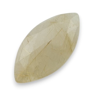 Kwarc z rutylem kaboszon fasetowany 31x16 mm nr 44