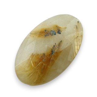 Kwarc z rutylem kaboszon fasetowany 31x18 mm nr 53