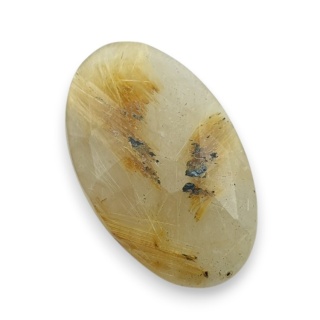 Kwarc z rutylem kaboszon fasetowany 31x18 mm nr 53