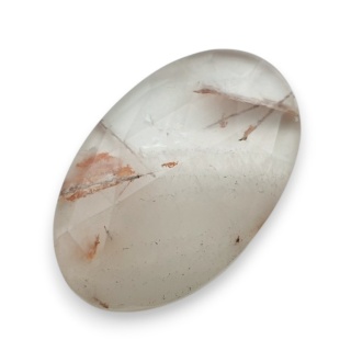 Kwarc z rutylem kaboszon fasetowany 31x19 mm nr 129