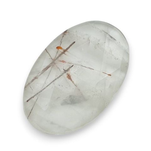 Kwarc z rutylem kaboszon fasetowany 31x20 mm nr 109 Kwarc z rutylem kaboszon fasetowany 31x20 mm nr 109