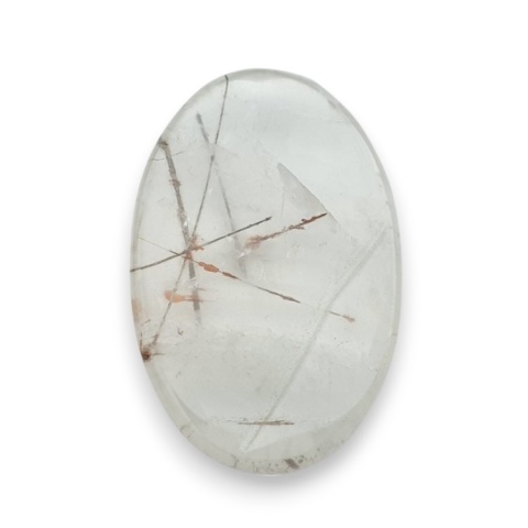 Kwarc z rutylem kaboszon fasetowany 31x20 mm nr 109 Kwarc z rutylem kaboszon fasetowany 31x20 mm nr 109