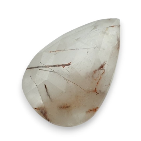 Kwarc z rutylem kaboszon fasetowany 31x20 mm nr 112 Kwarc z rutylem kaboszon fasetowany 31x20 mm nr 112