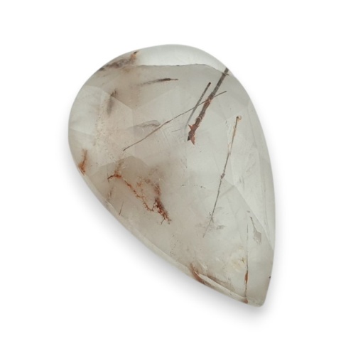 Kwarc z rutylem kaboszon fasetowany 31x20 mm nr 112 Kwarc z rutylem kaboszon fasetowany 31x20 mm nr 112