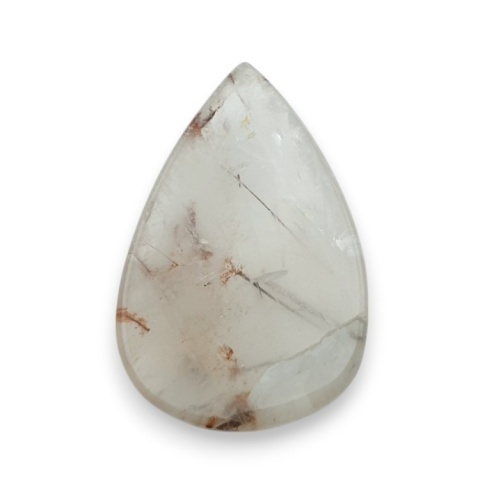 Kwarc z rutylem kaboszon fasetowany 31x20 mm nr 112 Kwarc z rutylem kaboszon fasetowany 31x20 mm nr 112