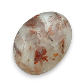 Kwarc z rutylem kaboszon fasetowany 31x23 mm nr 111