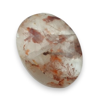 Kwarc z rutylem kaboszon fasetowany 31x23 mm nr 111