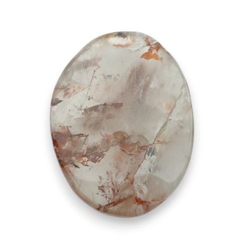 Kwarc z rutylem kaboszon fasetowany 31x23 mm nr 111 Kwarc z rutylem kaboszon fasetowany 31x23 mm nr 111