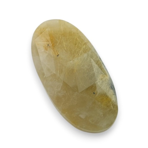 Kwarc z rutylem kaboszon fasetowany 32x16 mm nr 60 Kwarc z rutylem kaboszon fasetowany 32x16 mm nr 60