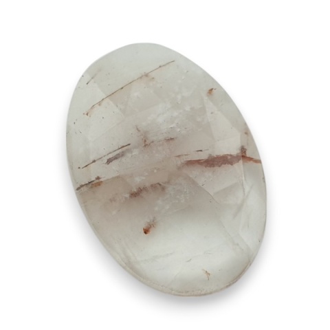 Kwarc z rutylem kaboszon fasetowany 32x22 mm nr 115 Kwarc z rutylem kaboszon fasetowany 32x22 mm nr 115