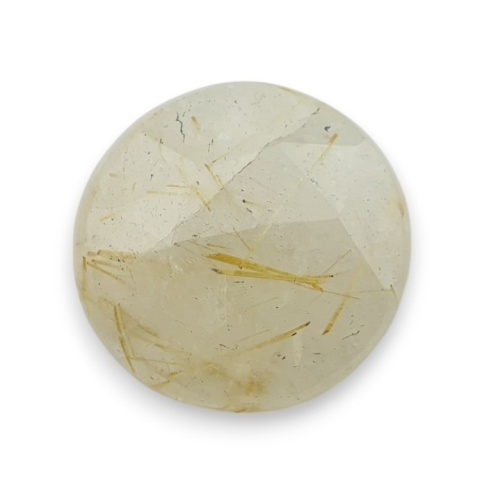 Kwarc z rutylem kaboszon fasetowany fi 20 mm nr 27 Kwarc z rutylem kaboszon fasetowany fi 20 mm nr 27