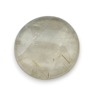Kwarc z rutylem kaboszon fasetowany fi 20 mm nr 80