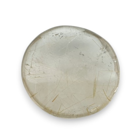 Kwarc z rutylem kaboszon fasetowany fi 20 mm nr 80 Kwarc z rutylem kaboszon fasetowany fi 20 mm nr 80