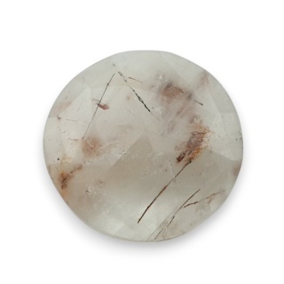 Kwarc z rutylem kaboszon fasetowany fi 24 mm nr 124