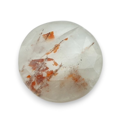 Kwarc z rutylem kaboszon fasetowany fi 27 mm nr 105 Kwarc z rutylem kaboszon fasetowany fi 27 mm nr 105