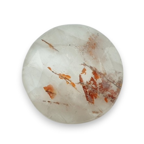 Kwarc z rutylem kaboszon fasetowany fi 27 mm nr 105 Kwarc z rutylem kaboszon fasetowany fi 27 mm nr 105