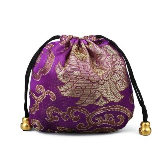 Woreczek ozdobny orientalny 11x11 cm 1 szt purple