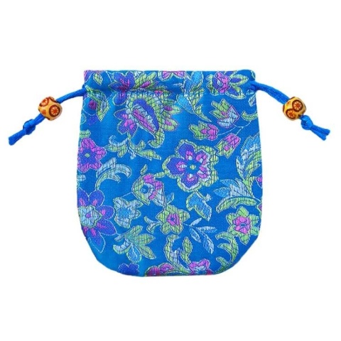 Decorative oriental bag 10.5x10.5 cm 1 pc blue Decorative oriental bag 10.5x10.5 cm 1 pc blue