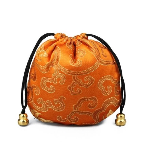 Decorative oriental bag 11x11 cm 1 pc dark orange Decorative oriental bag 11x11 cm 1 pc dark orange