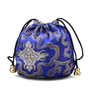 Woreczek ozdobny orientalny 11x11 cm 1 szt blue