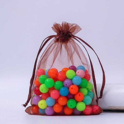 Organza bag 10x8 cm 1 pc brown Organza bag 10x8 cm 1 pc brown