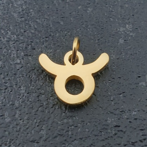 Zawieszka Byk stal szlachetna kolor złoty 10,5 mm Zawieszka Byk stal szlachetna kolor złoty 10,5 mm