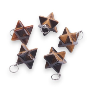 Tygrysie oko zawieszka merkaba 20 mm 1 szt.