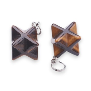 Tygrysie oko zawieszka merkaba 20 mm 1 szt.