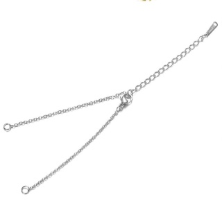 Baza bransoletki łańcuszek 12,5+6 cm stal szlachetna