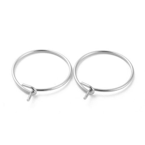 Earring setting circle stainless steel 25 mm 4 pcs Earring setting circle stainless steel 25 mm 4 pcs