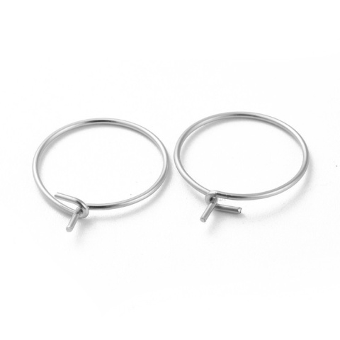 Earring setting circle stainless steel 25 mm 4 pcs Earring setting circle stainless steel 25 mm 4 pcs