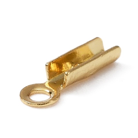 Crimp terminals stainless steel 1.3 mm 10 pcs gold plated Crimp terminals stainless steel 1.3 mm 10 pcs gold plated