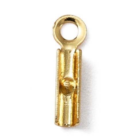 Crimp terminals stainless steel 1.3 mm 10 pcs gold plated Crimp terminals stainless steel 1.3 mm 10 pcs gold plated