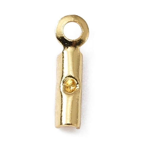 Crimp terminals stainless steel 1.3 mm 10 pcs gold plated Crimp terminals stainless steel 1.3 mm 10 pcs gold plated