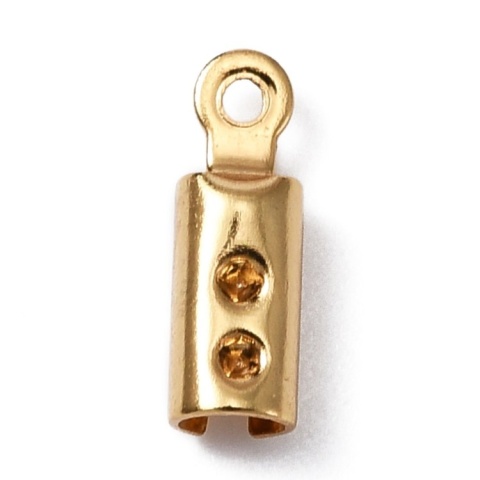 Końcówki zaciskowe stal szlachetna 2,6 mm 10 szt pozłacane Końcówki zaciskowe stal szlachetna 2,6 mm 10 szt pozłacane