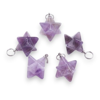 Ametyst zawieszka merkaba 20 mm 1 szt.
