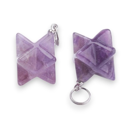 Ametyst zawieszka merkaba 20 mm 1 szt.