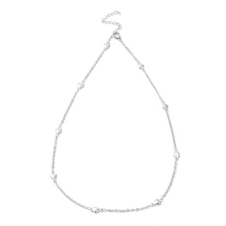 Łańcuszek z serduszkami stal szlachetna 2 mm 45+5 cm