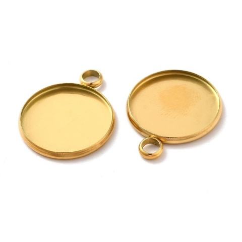 Baza kaboszonu 20 mm zawieszka stal szlachetna 1 szt kolor złoty powłoka IP Baza kaboszonu 20 mm zawieszka stal szlachetna 1 szt kolor złoty powłoka IP
