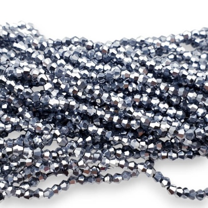 Bicone platinum 2,8-3 mm sznur