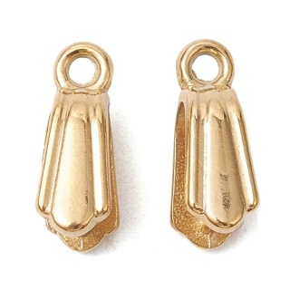 Krawatka do kamieni stal szlachetna 10,5x3,8 mm pozłacana powłoka IP