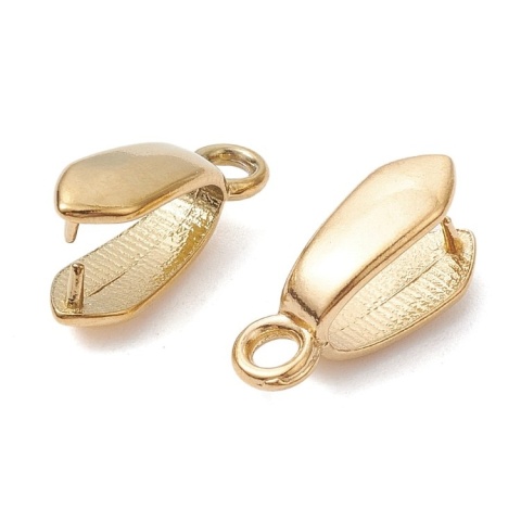 Stone bail stainless steel 15.5x5 mm 2 pcs gold plated IP coating Stone bail stainless steel 15.5x5 mm 2 pcs gold plated IP coating