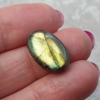 Labradoryt kaboszon 18x12 mm nr B652