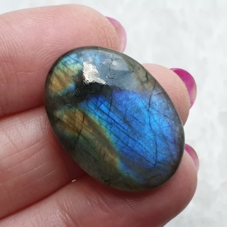 Labradoryt kaboszon 27x19 mm nr B512