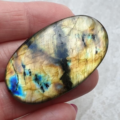 Labradorite cabochon 50x29 mm no B524 Labradorite cabochon 50x29 mm no B524