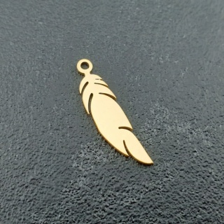 Zawieszka pióro stal szlachetna 25x6 mm 1szt