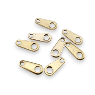 Zawieszka wykończeniowa stal szlachetna 12,5x5,5 mm 2 szt kolor złoty powłoka IP